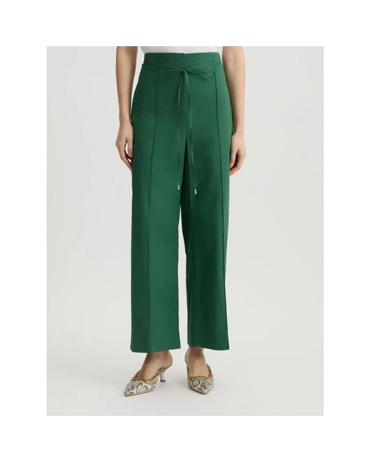 Liu Jo Green Straight Trousers