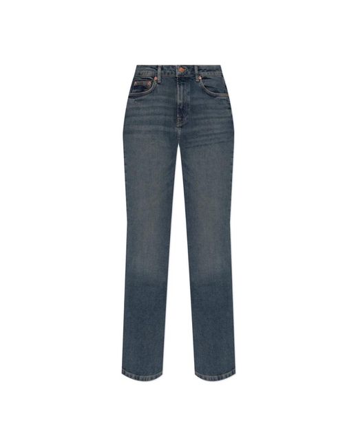 Straight Jeans Samsøe & Samsøe de color Blue