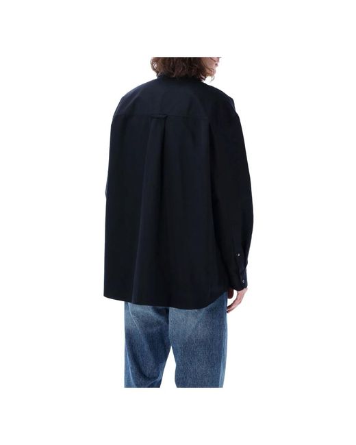 Studio Nicholson Dunkelste navy twill hemd stilvoll in Blue für Herren