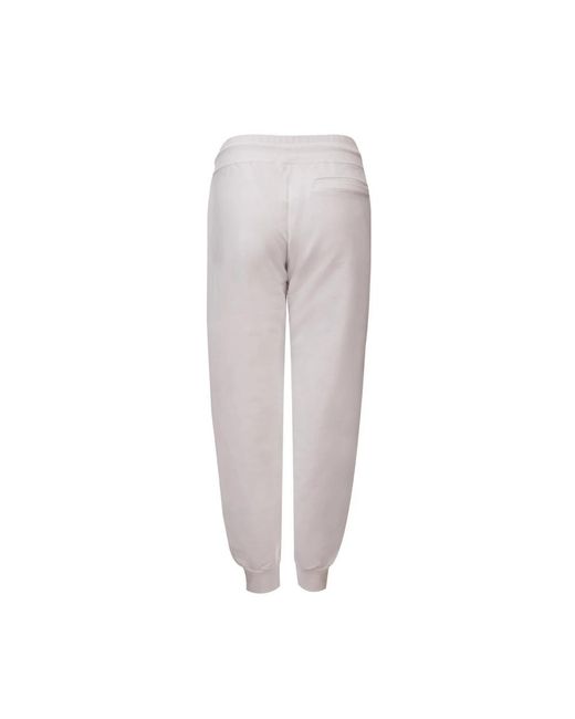 Gcds Gray Jogging White Sweatpants With Logo