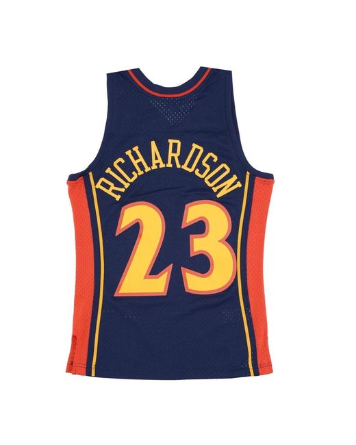 Mitchell & Ness Fitness ,Veelkleurig ,Polyester Nba Basketball Tank Top Hardwood Classics in het Blue voor heren