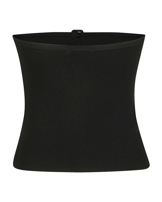 Courreges Black Sleeveless Tops