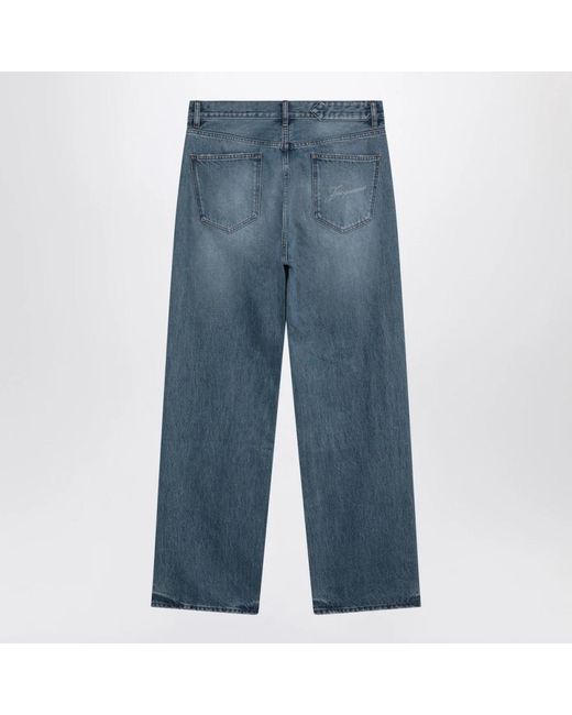 Jacquemus Blue Straight Jeans for men