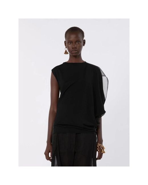 Sportmax Black Geranio Asymmetrical Top