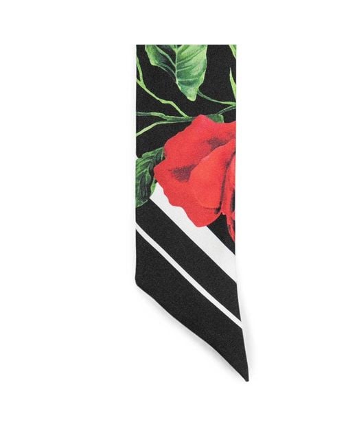 Dolce & Gabbana Red Silk Scarves