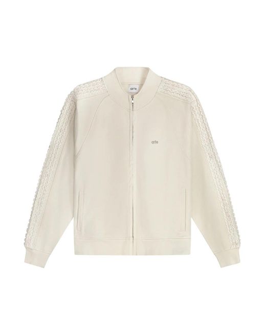 Arte' Jassen ,Katoen Flower Tape Jacket in het White voor heren