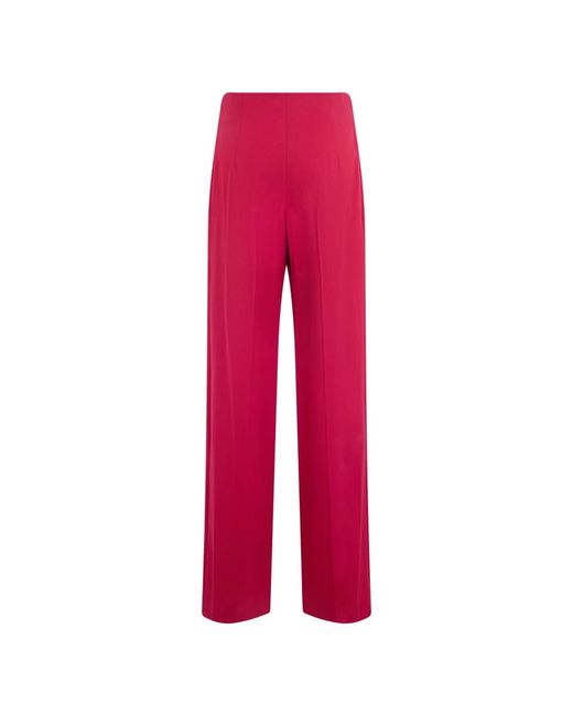 Alberta Ferretti Red Wide Trousers