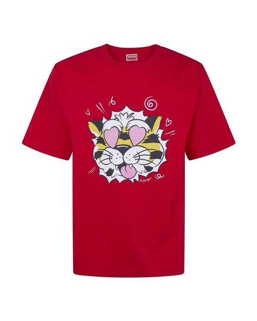 KENZO T-Shirts in het Red voor heren