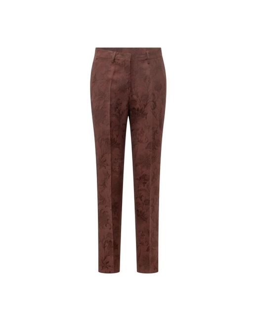 Etro Brown Straight Trousers