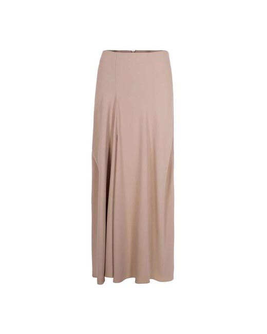P.A.R.O.S.H. Rokken ,Polyester Poker Lange Rok in het Brown
