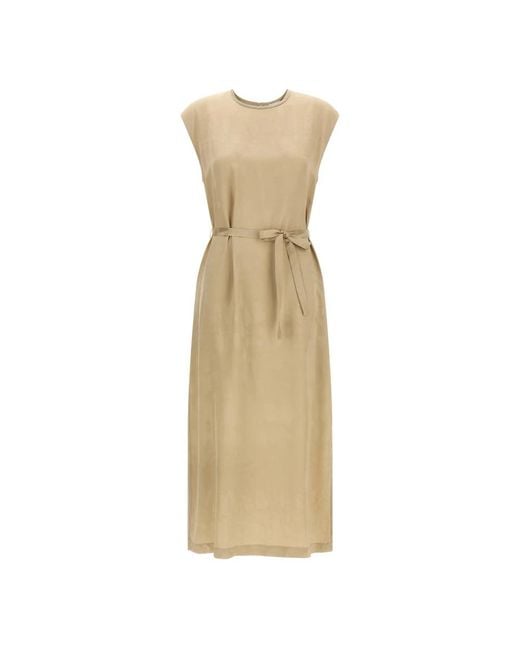 Peserico Natural Midi Dresses