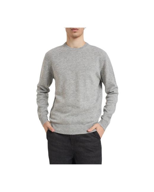 Mc2 Saint Barth Gray Round-Neck Knitwear for men