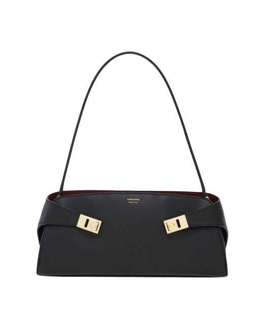 Ferragamo Black Shoulder Bags