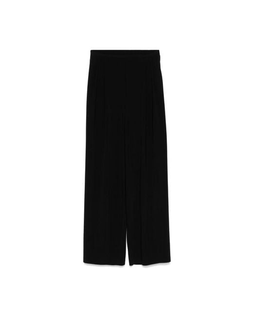 Norma Kamali Black Wide Trousers