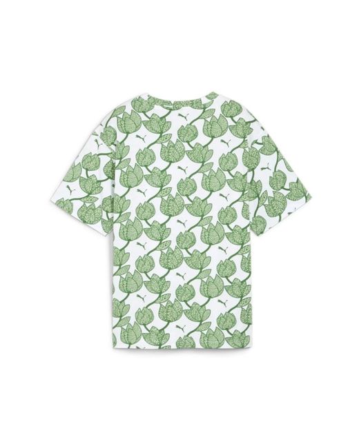 PUMA Green Blumendruck t-shirt und polo