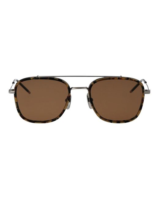 Thom Browne Brown Stylische sonnenbrille mit einzigartigem design