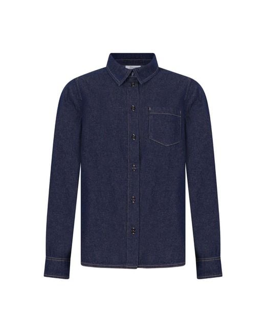 Maison Kitsuné Blue Denim Shirts