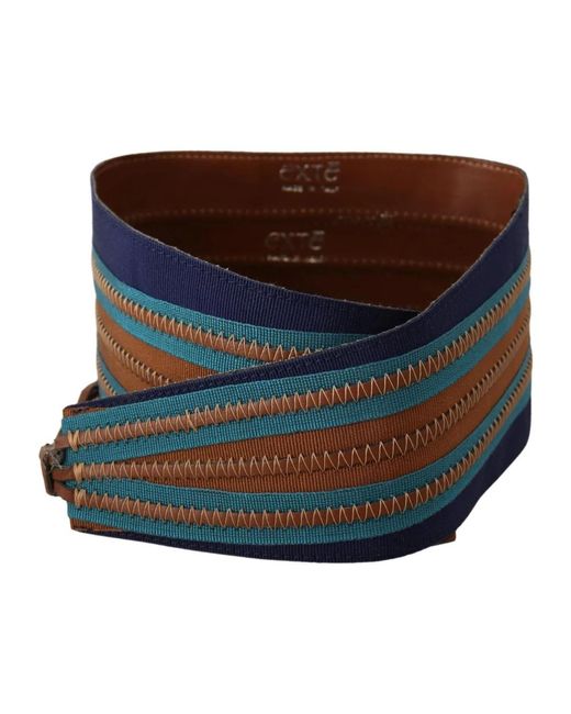 Exte Accessoires ,Bruin ,Leer Italiaanse Leren Taille Riem in het Brown