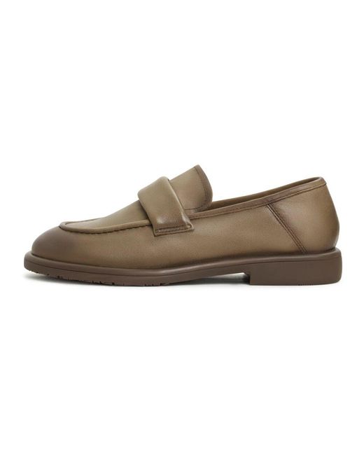 CESARE GASPARI Brown Block heeled loafers - braun