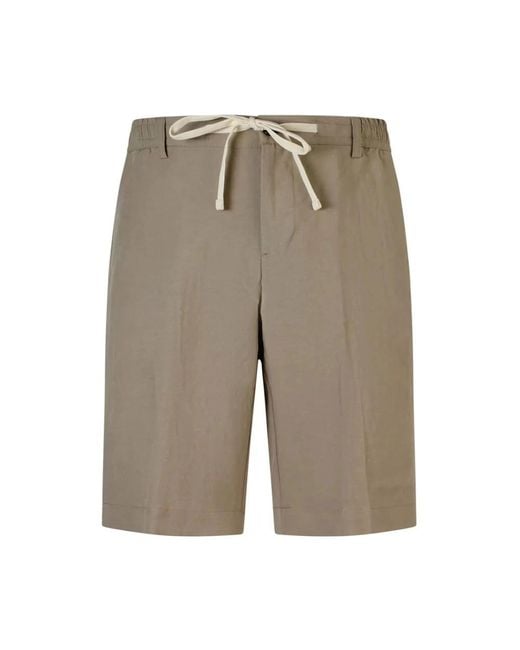 Bermuda shorts in lino marrone di Liu Jo in Gray da Uomo