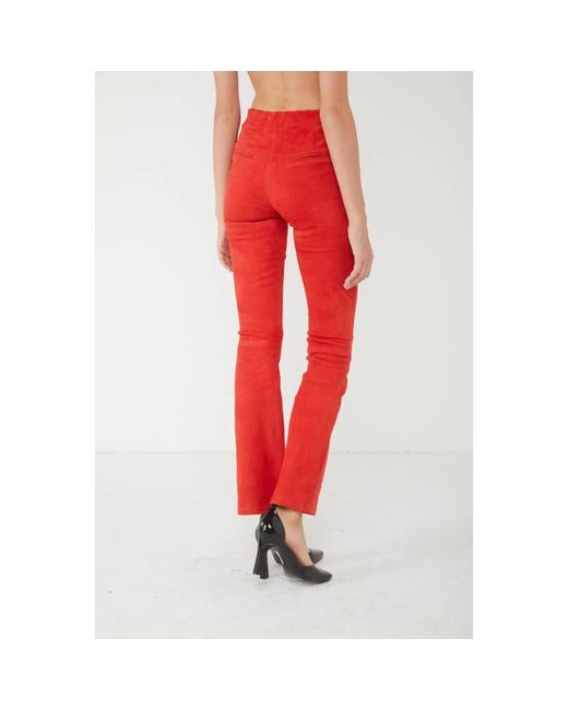 Trousers > wide trousers Arma en coloris Red