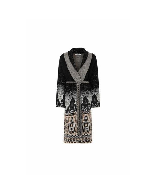 Akep Belted Coats in het Black