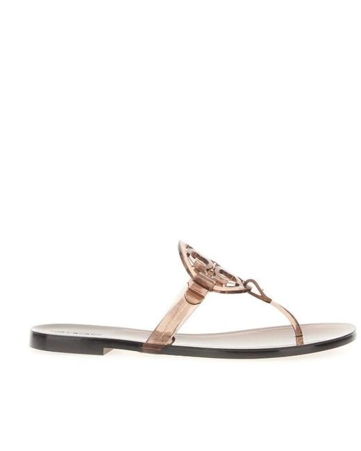 Tory Burch Natural Flip Flops