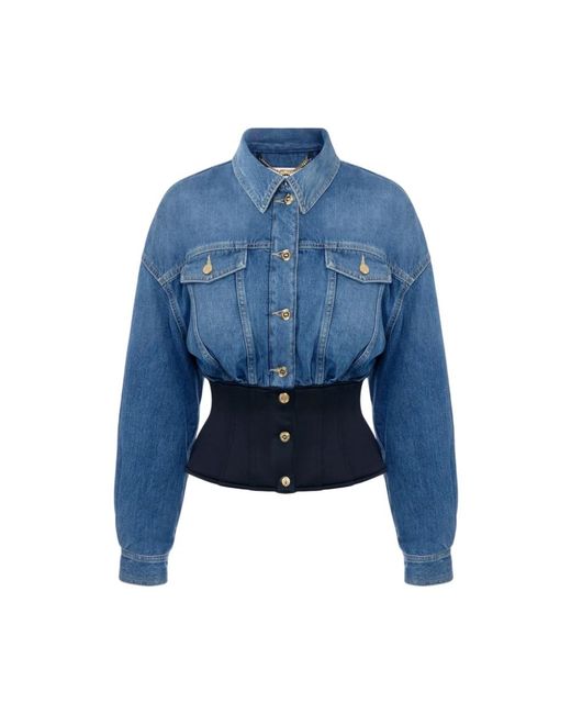Elisabetta Franchi Blue Denim Jackets