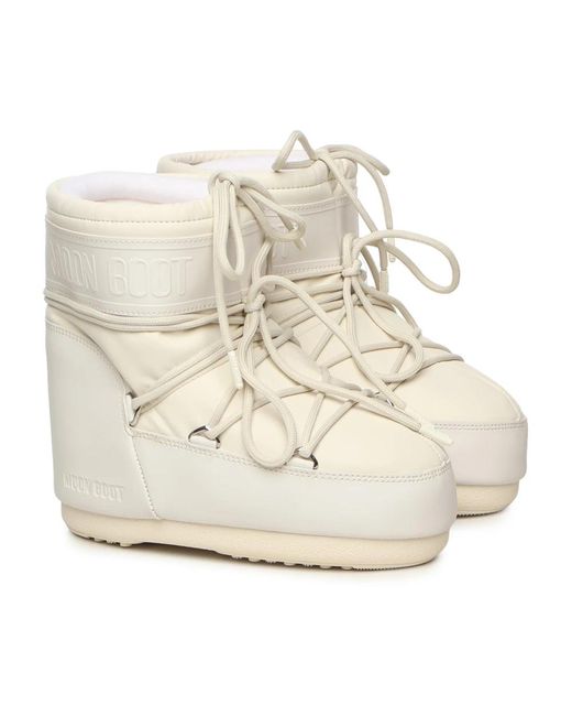 Moon Boot White Weiße Winterstiefel Mit Pvc-Details