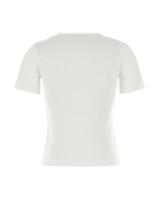 Tory Torch Burch Logo Plaque T-shirt Tory Burch en coloris White