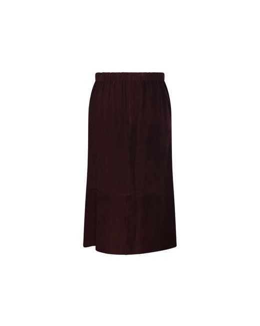 Max Mara Gazza Leren Rok in het Purple
