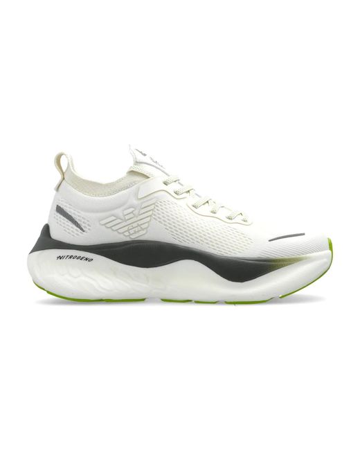 EA7 Schoenen ,Wit ,Sportschoenen Met Logo in het White