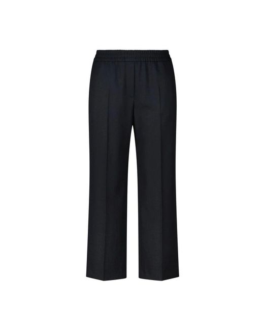Marc Cain Black Cropped Freizeithose Mit Bügelfalten