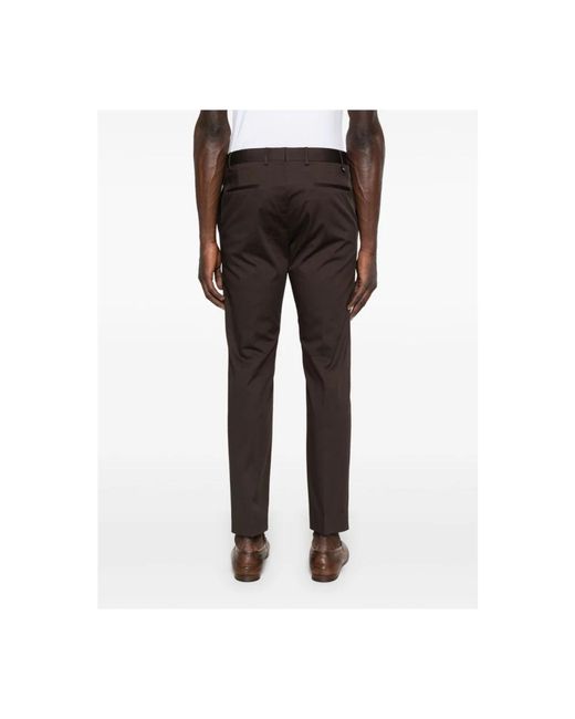 PT Torino Black Straight Trousers for men