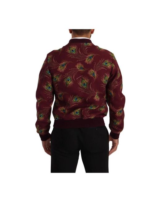 Dolce & Gabbana Red Zip-Throughs for men