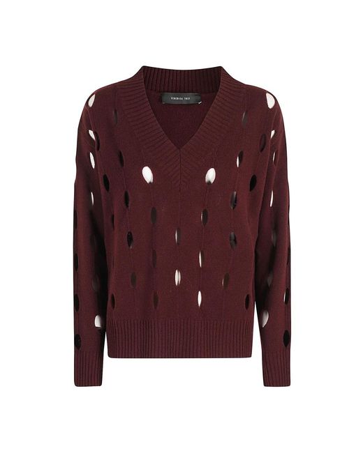 FEDERICA TOSI Purple V-Neck Knitwear