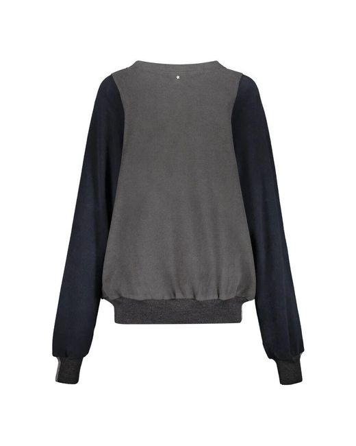 Lorena Antoniazzi Gray Gerippter langarm-sweatshirt mit kontrastierenden ärmeln