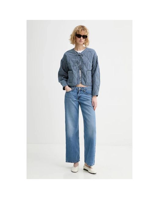 Levi's Jassen ,Blauw ,Katoen Rue Liner Jas in het Blue