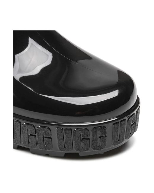 Ugg Black Drizlita schwarze gummistiefel logo gummi