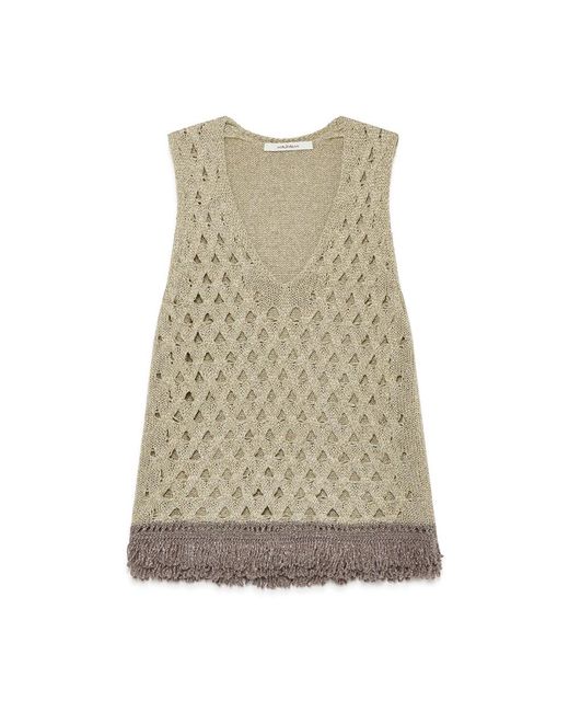 Maliparmi Natural Sleeveless Tops