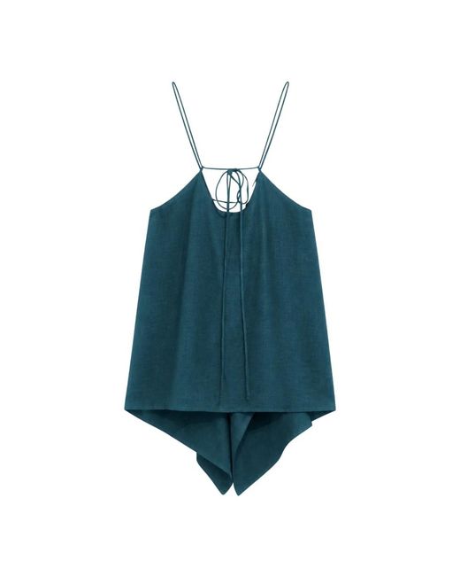 Liviana Conti Blue Sleeveless Tops