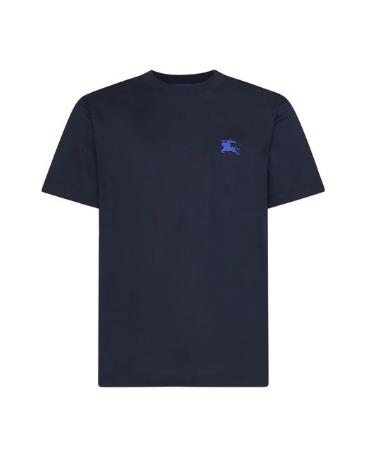Burberry Tops ,Blauw ,Katoen Micro Knight Logo T-Shirt in het Blue voor heren