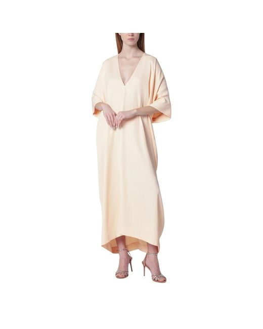 Alberta Ferretti Natural Maxi Dresses