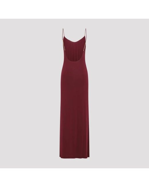 Saint Laurent Red Knitted Dresses