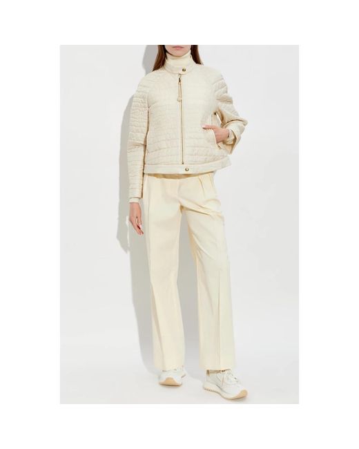 Moncler Jassen ,Leer Aubrieta Down Jacket in het White