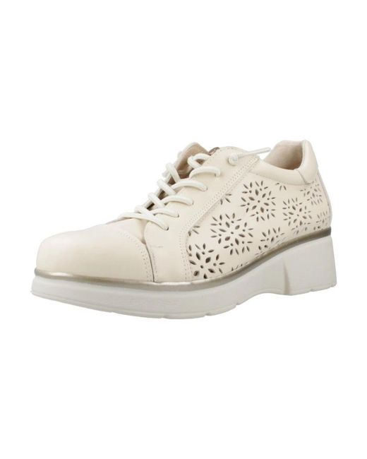 Pitillos White Basket Sneakers Mit Ausschnitten