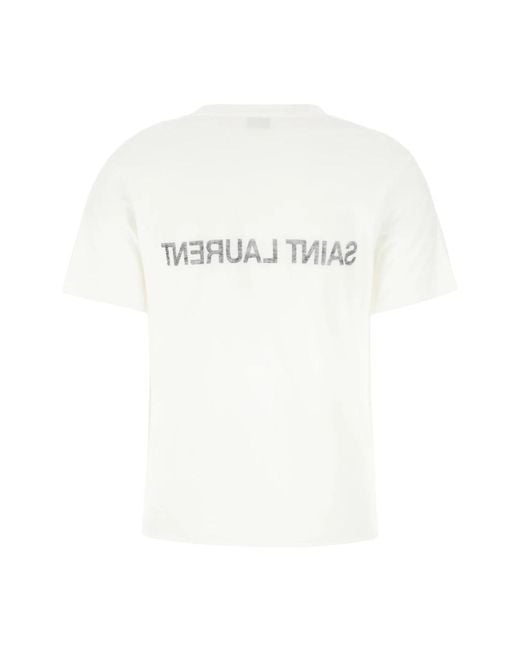 T-Shirts Saint Laurent de color White
