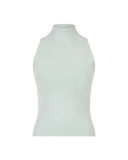 Courreges Green Sleeveless Tops