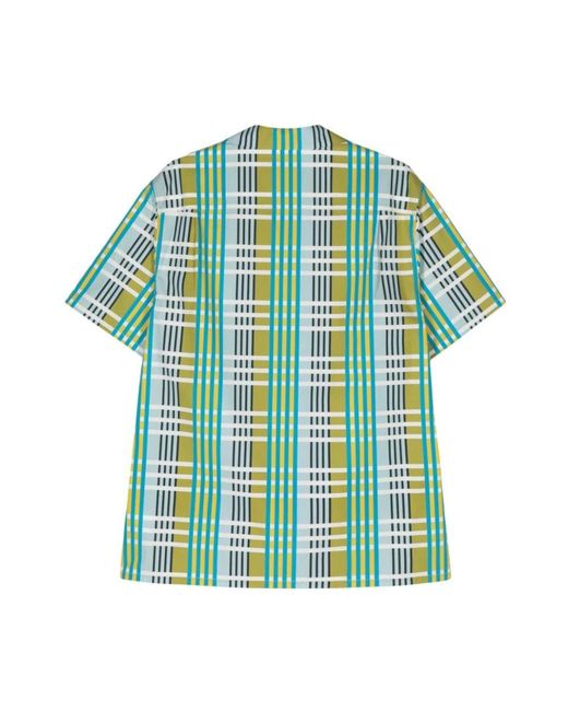 Lanvin Green Short Sleeve Shirts for men