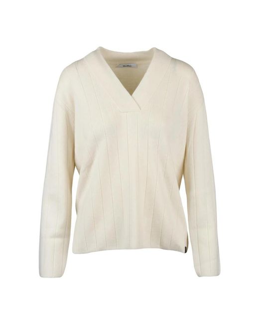 Max Mara Arten Pullover A V in het White